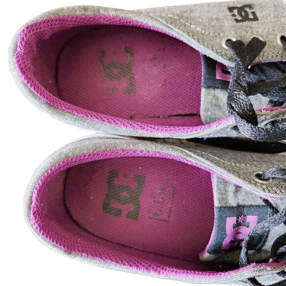 DC Trase TX SE Women’s Skate Shoes | Gray Canvas | Size 6.5 - Picture 8 of 11